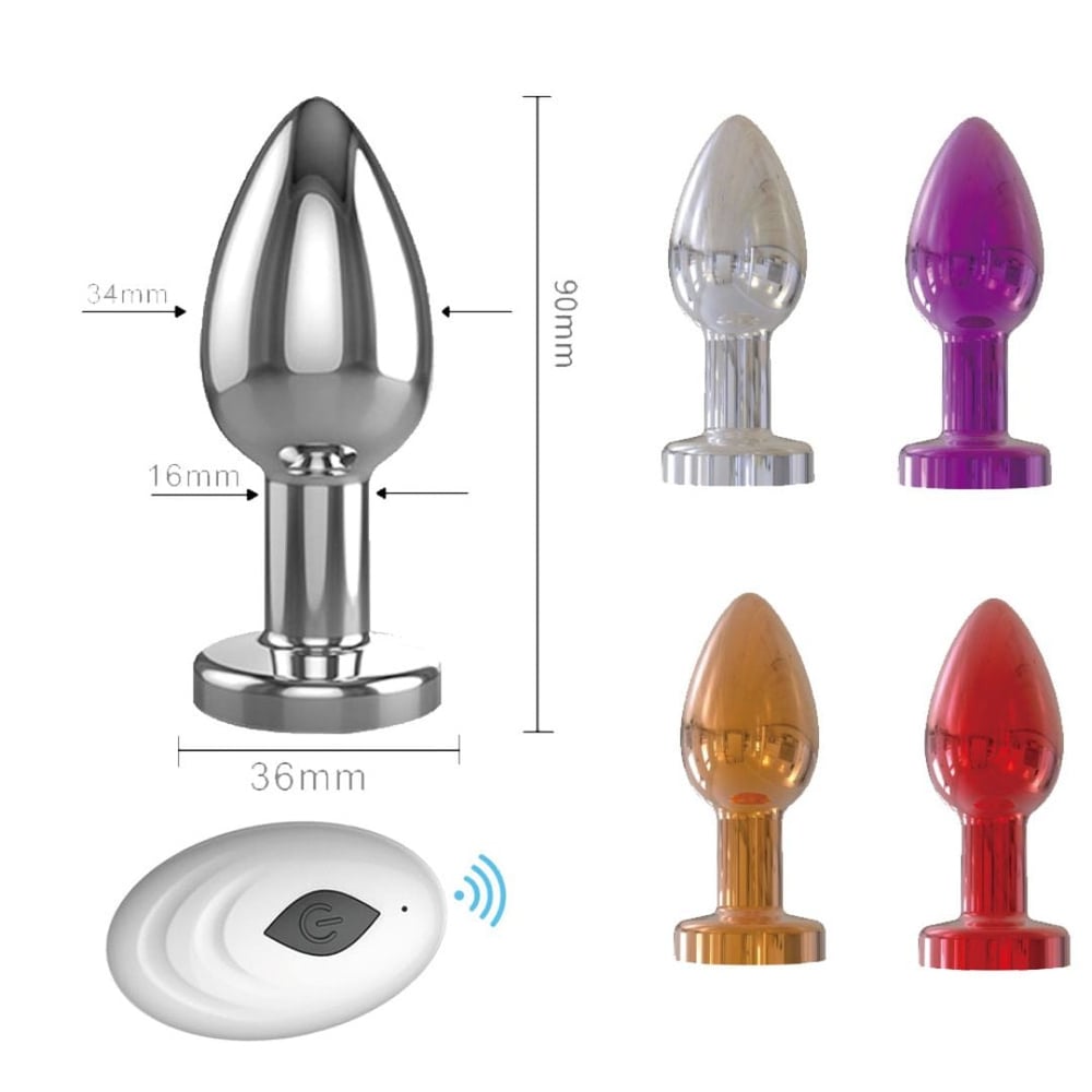 Plug Anal Cromado Com 10 Modos De Vibração E Controle Remoto Vibe Toys - Imagem 6