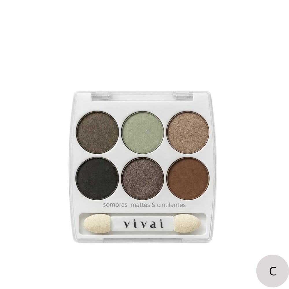 Estojo De Sombras 6S Mattes E Cintilantes Vivai - Imagem 3