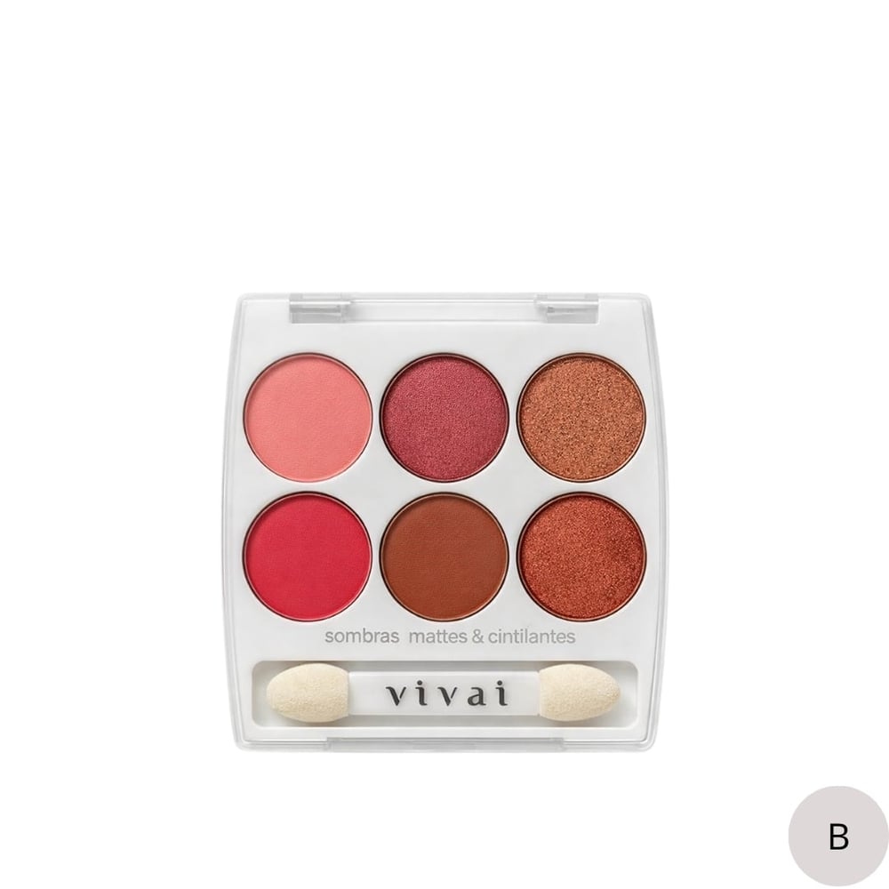 Estojo De Sombras 6S Mattes E Cintilantes Vivai - Imagem 5