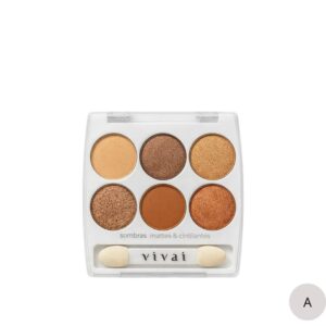 Estojo De Sombras 6S Mattes E Cintilantes Vivai