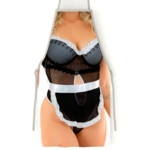 Avental 3D Feminino Empregada Sedutora Pimenta Sexy