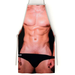 Avental Sensual 3D Masculino Com Cueca Preta Estilo Slip Pimenta Sexy