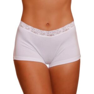 Calcinha Boxer De Algodão Ana Com Renda Ce&Dy Lingerie
