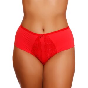 Calcinha Cintura Dupla Microfibra Com Renda Plus Size Dy Girl