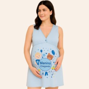 Camisola Estampada Com Frase Menino Chegando Íntima Delas