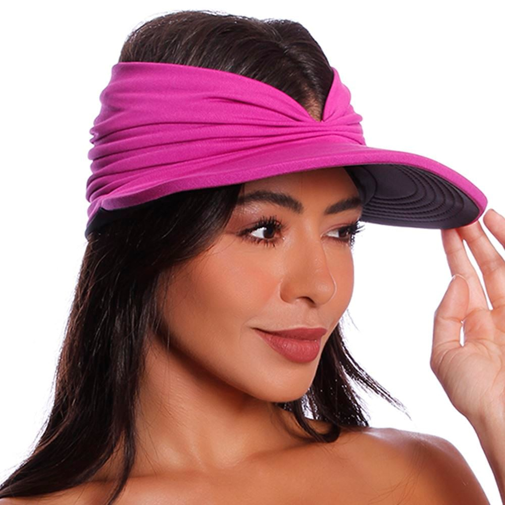Chapéu Viseira Turbante Dupla Face Pink Lingerie - Imagem 4