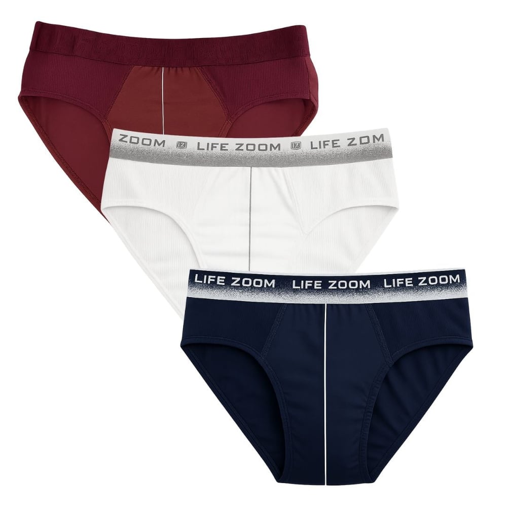 Cueca Adulto Malha Ribana Cores Sortidas Life Zoom - Imagem 2