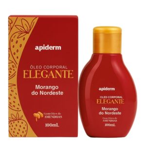 Elegante Óleo Hidratante Corporal De Morango 100Ml Apiderm