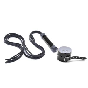 Kit Bracelete E Chicote De Tiras Em Verniz 80Cm Dominatrix