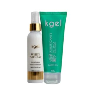Kit Com Creme Corporal Deslizante E Lubrificante Íntimo Menta K-Gel