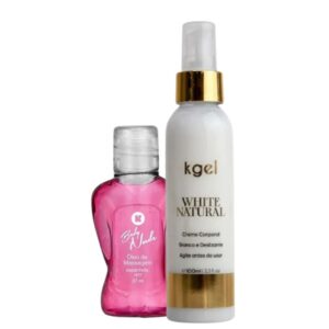 Kit Com Óleo De Massagem Espanhola Hot E Creme Corporal Deslizante K-Gel