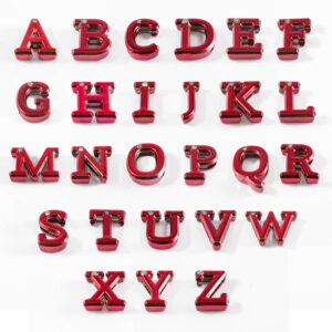 Letras Para Personalizar Em Plástico Abs Vermelha Hard