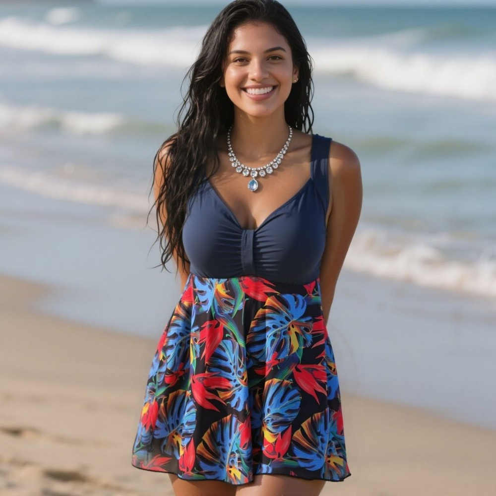 Maiô Vestido Karine Estampado Hangar Lingerie - Imagem 3