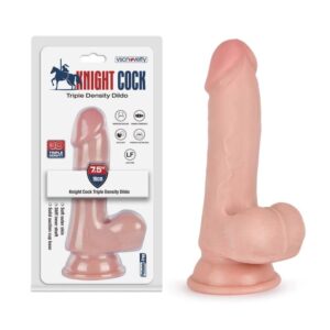 Pênis Realístico 3D Com Escroto E Ventosa 19 X 3,8Cm Knight Cock