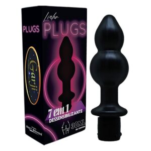 Plug Anal Com Gel 7 Em 1 Dessenssibilizante 30Ml Garji