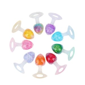 Plug Anal Diamante Pequeno Em Silicone Com Esfera De Vidro Interno