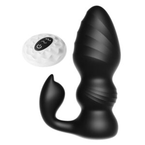 Plug Anal Duplo Gourd Com 7 Modos De Vibração E Controle Remoto