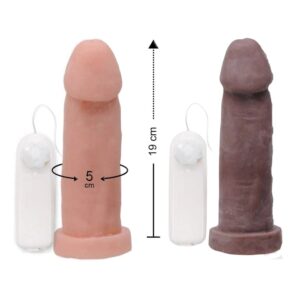 Prótese Em Cyber Ultra Macio Vibração Multivelocidade 19 X 5Cm Ktoy