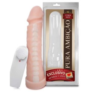 Prótese Em Cyberskin Com Vibro E Vértebra 18 X 4,5Cm Linha Pura Ambição Sexy Fantasy