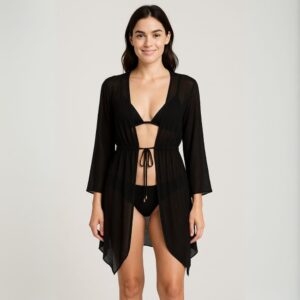 Saída De Praia Com Ponta Em Tule Linha Premium Hangar Lingerie
