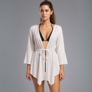 Saída De Praia Com Ponta Linha Premium Hangar Lingerie