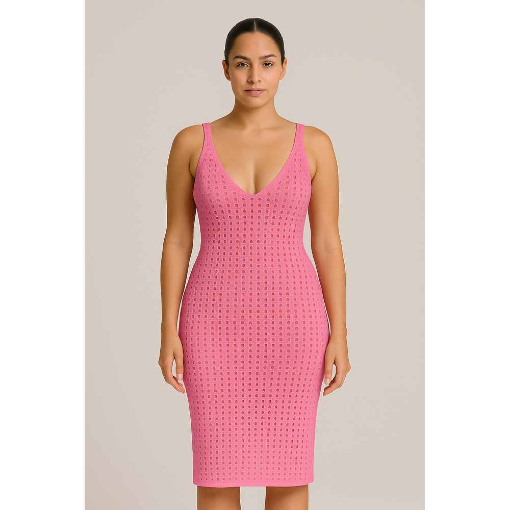 Saída De Praia Vestido Em Tricot Coleção Reveillon - Imagem 9