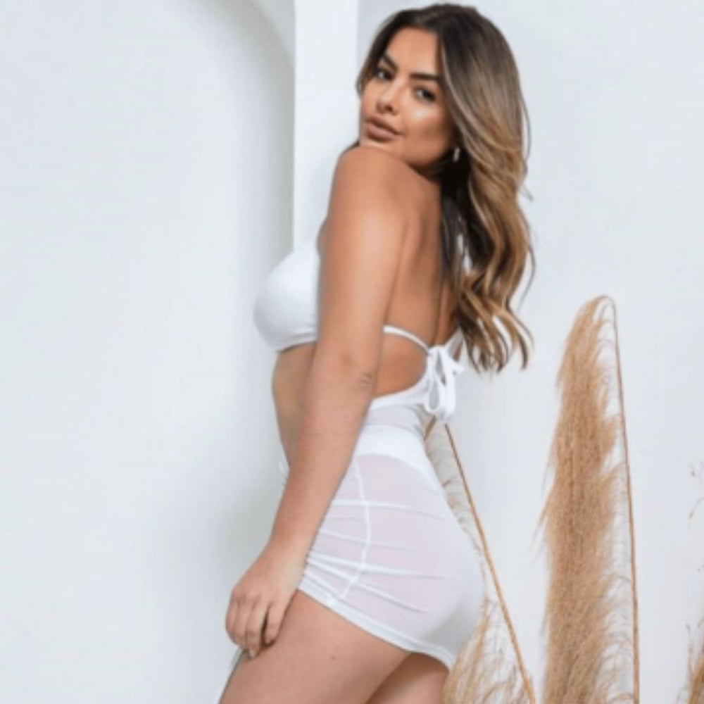 Saída De Praia Vestido Liso Com Cordão Puxe Coleção Reveillon - Imagem 6