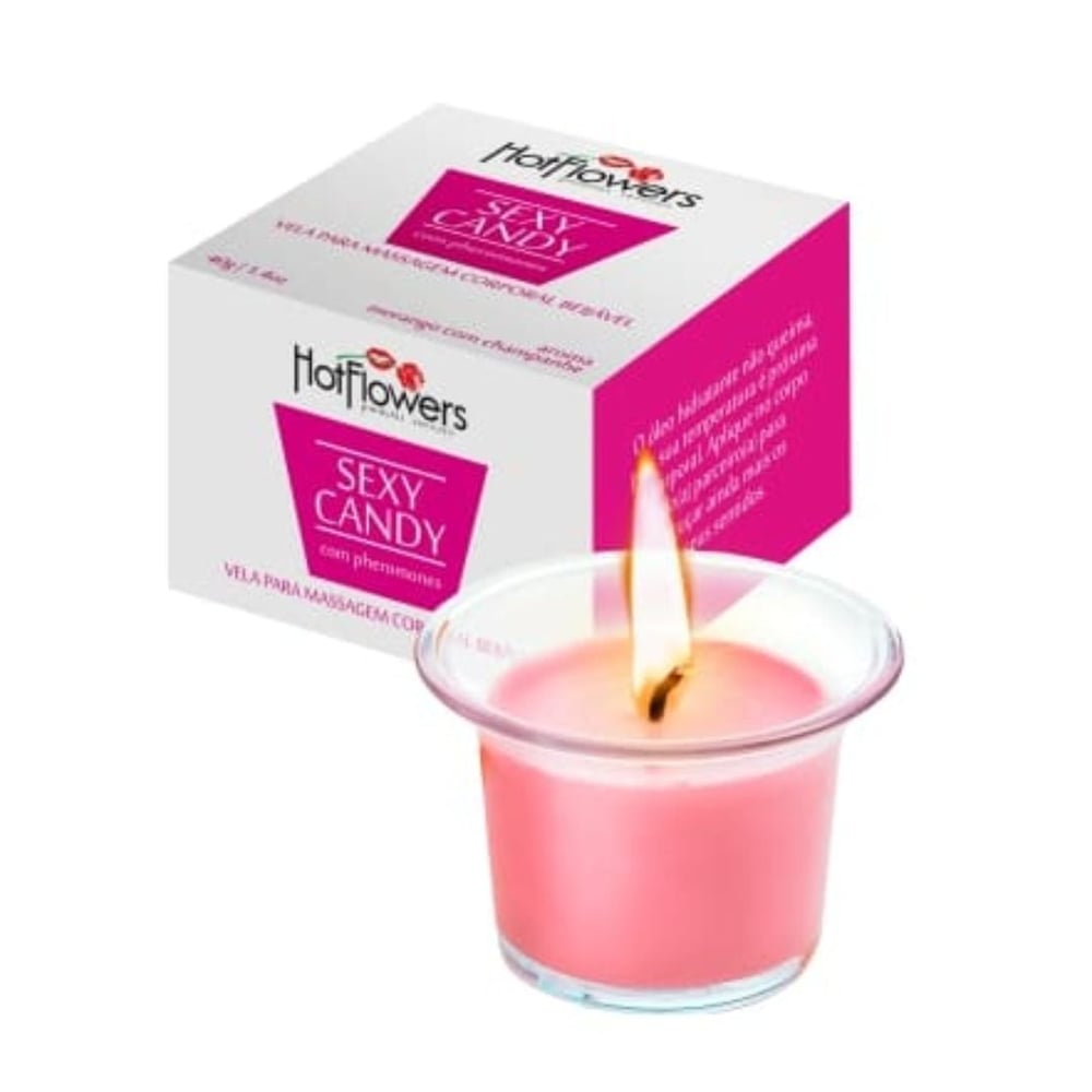 Sexy Candy Vela De Massagem Beijável 40G Hot Flowers - Imagem 3