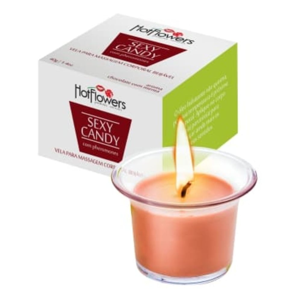 Sexy Candy Vela De Massagem Beijável 40G Hot Flowers - Imagem 4