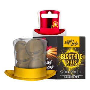 Six Ball Facilit Eletric Plus 6 Cápsulas Com Óleo Corporal Dessensibilizante Soft Love
