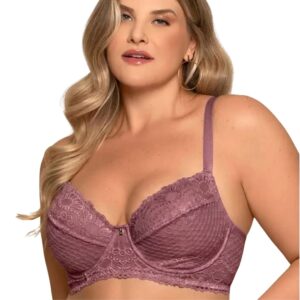 Sutiã Plus Size Balconet Sem Bojo Com Detalhes Em Renda Nayane