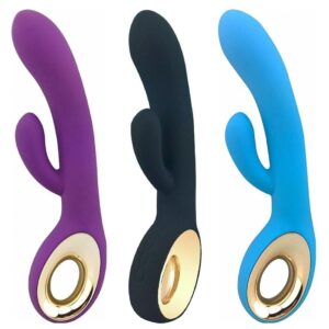 Vibrador Jakiro Em Puro Silicone Com Dupla Estimulação 24X5,6 Cm Vibe Toys