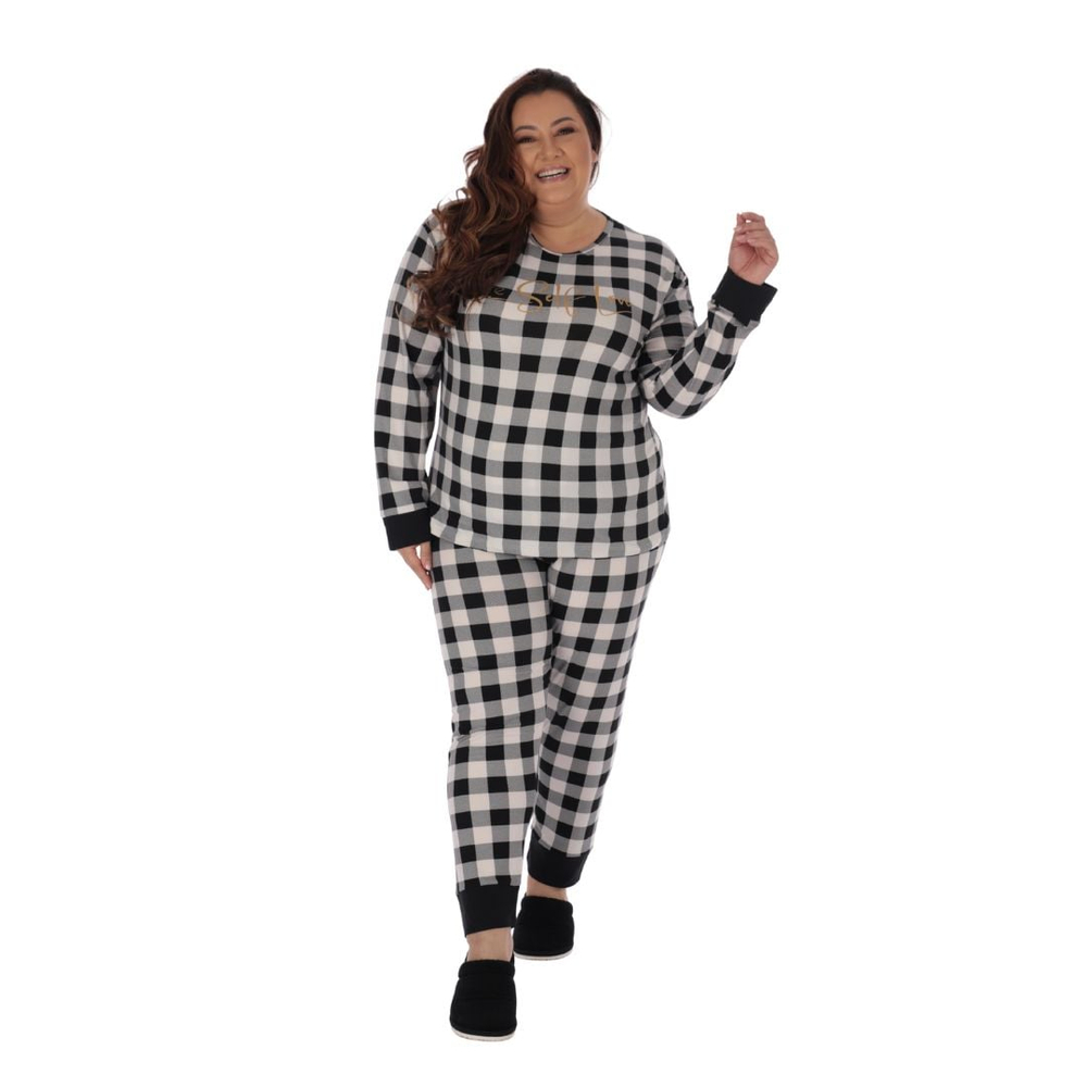 Pijama Charlote Com Blusa De Manga Longa Estampa Sortida Amável - Imagem 9
