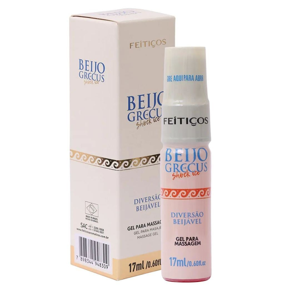 Beijo Grecus Shock Ice Gel Eletrizante 17Ml Feitiços - Imagem 2