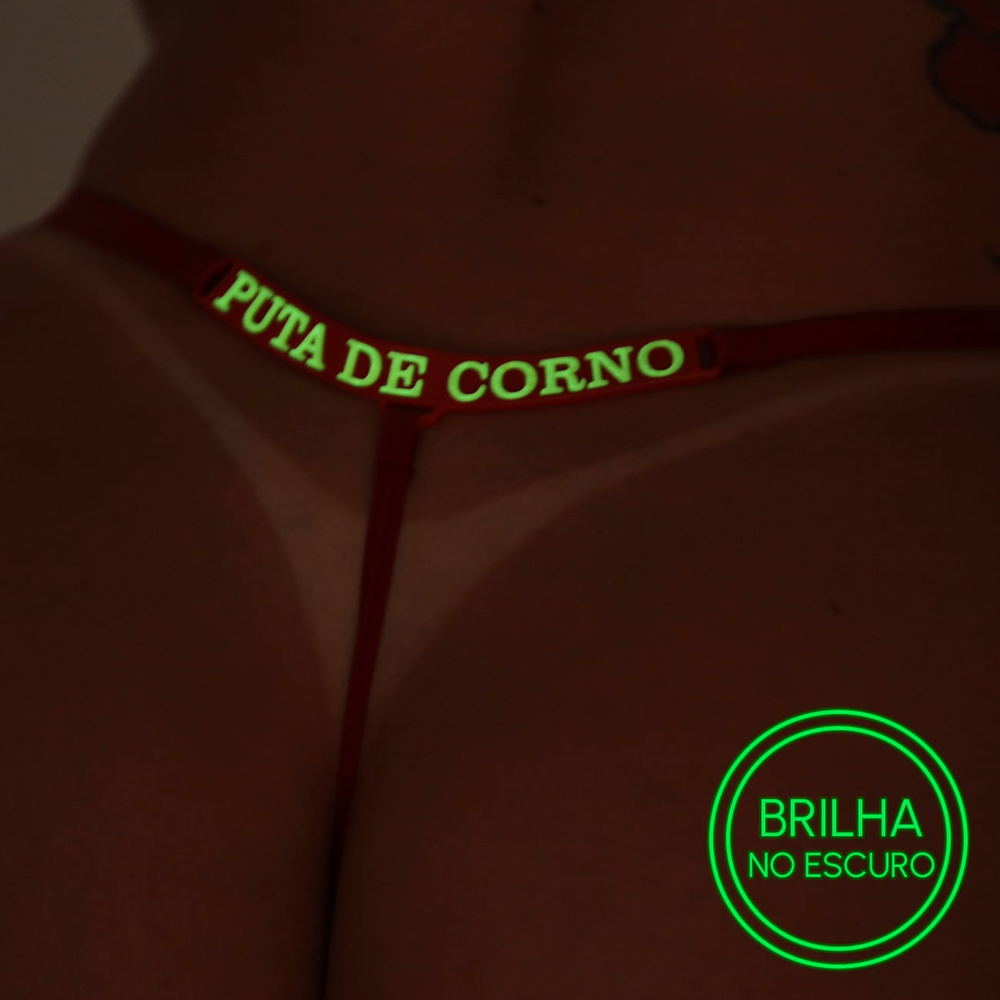 Calcinha Fio Dental Brilha No Escuro Puta De Corno Tallyta - Imagem 5
