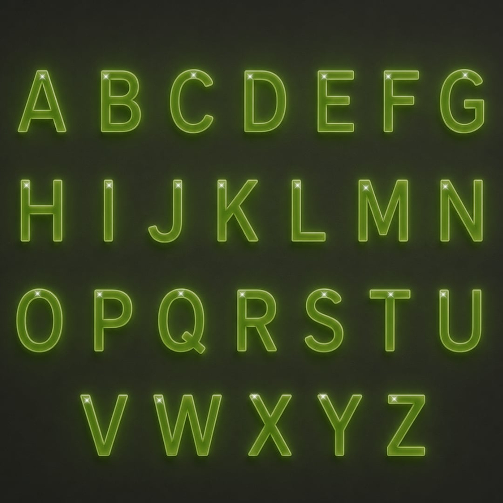 Letras Para Personalizar Fosforecente De Plástico Hard - Imagem 2