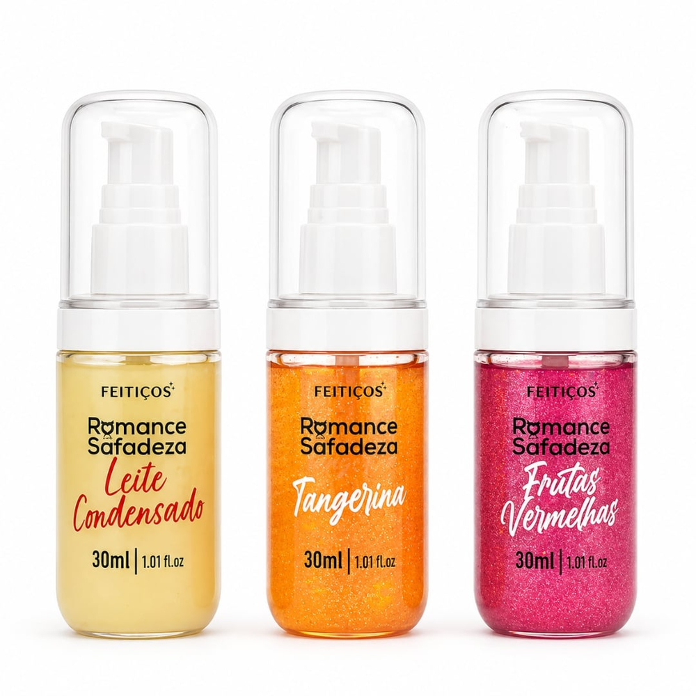 Romance Com Safadeza Calda Estimulante Beijável Com Brilho 30Ml Feitiços - Imagem 2