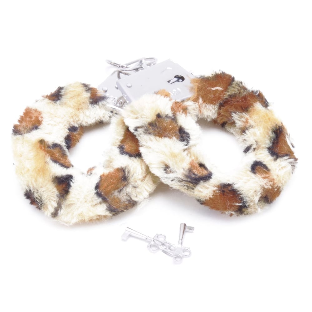 Algema De Metal Em Pelúcia Cuffs - Imagem 4