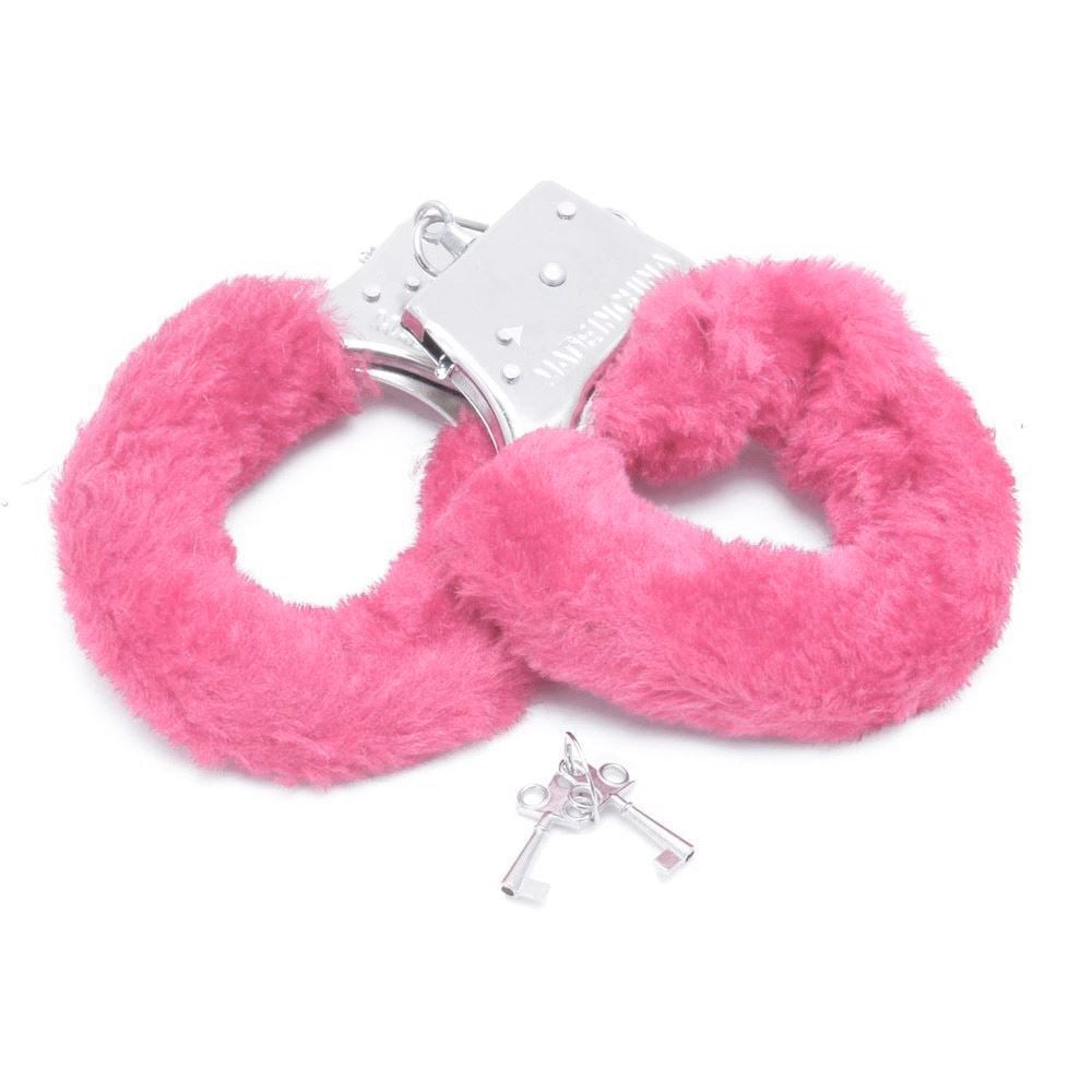 Algema De Metal Em Pelúcia Cuffs - Imagem 5