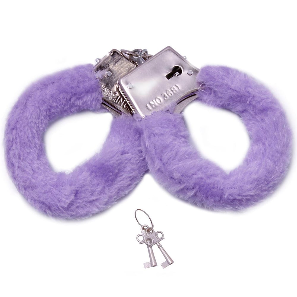 Algema De Metal Em Pelúcia Cuffs - Imagem 6