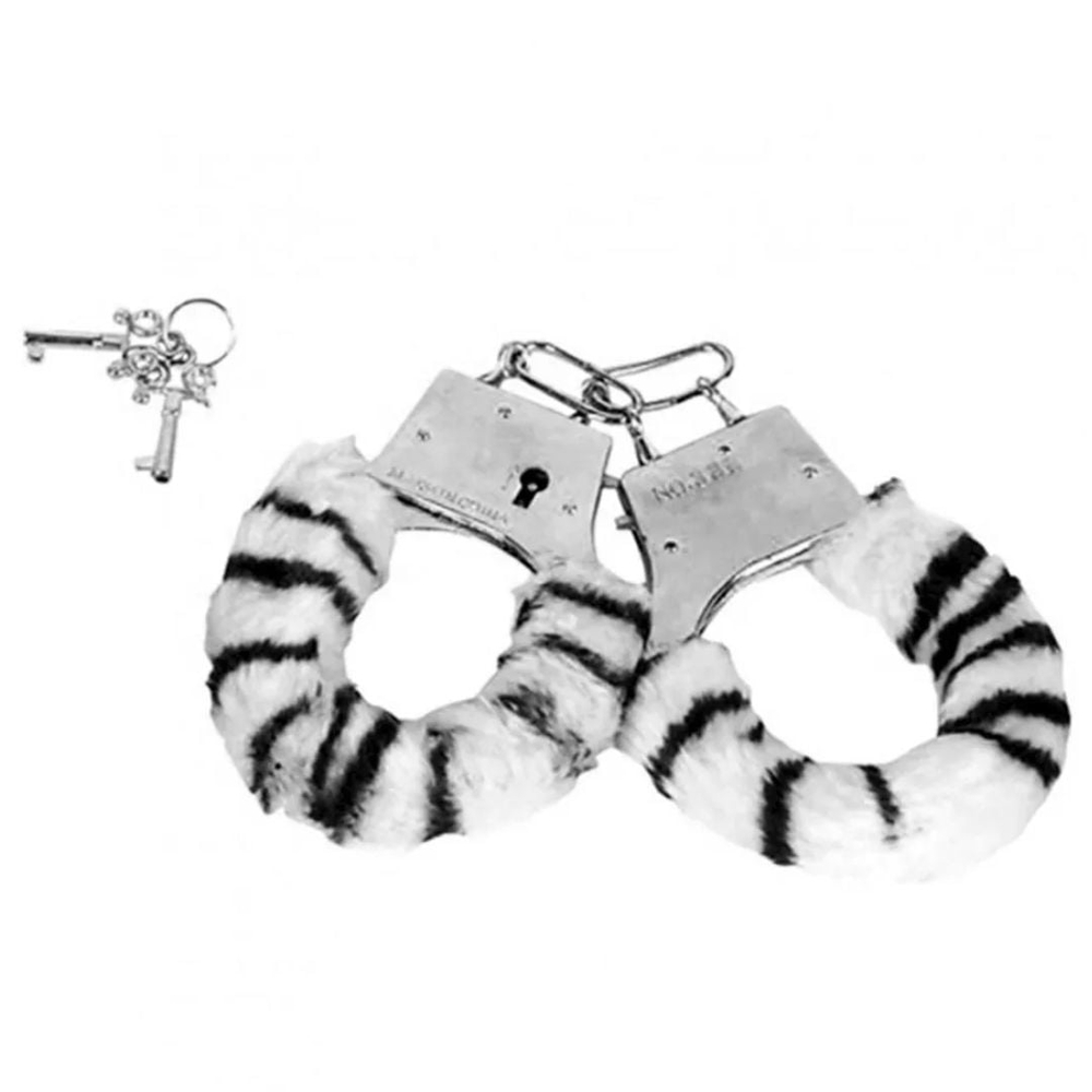 Algema De Metal Em Pelúcia Cuffs - Imagem 10