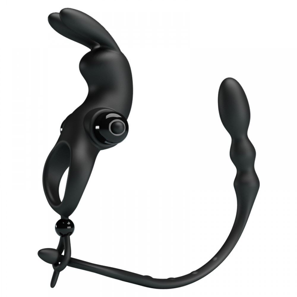 Anel Peniano 12 Vibrações E Plug Anal Estimulador De Próstata Pretty Love - Imagem 2