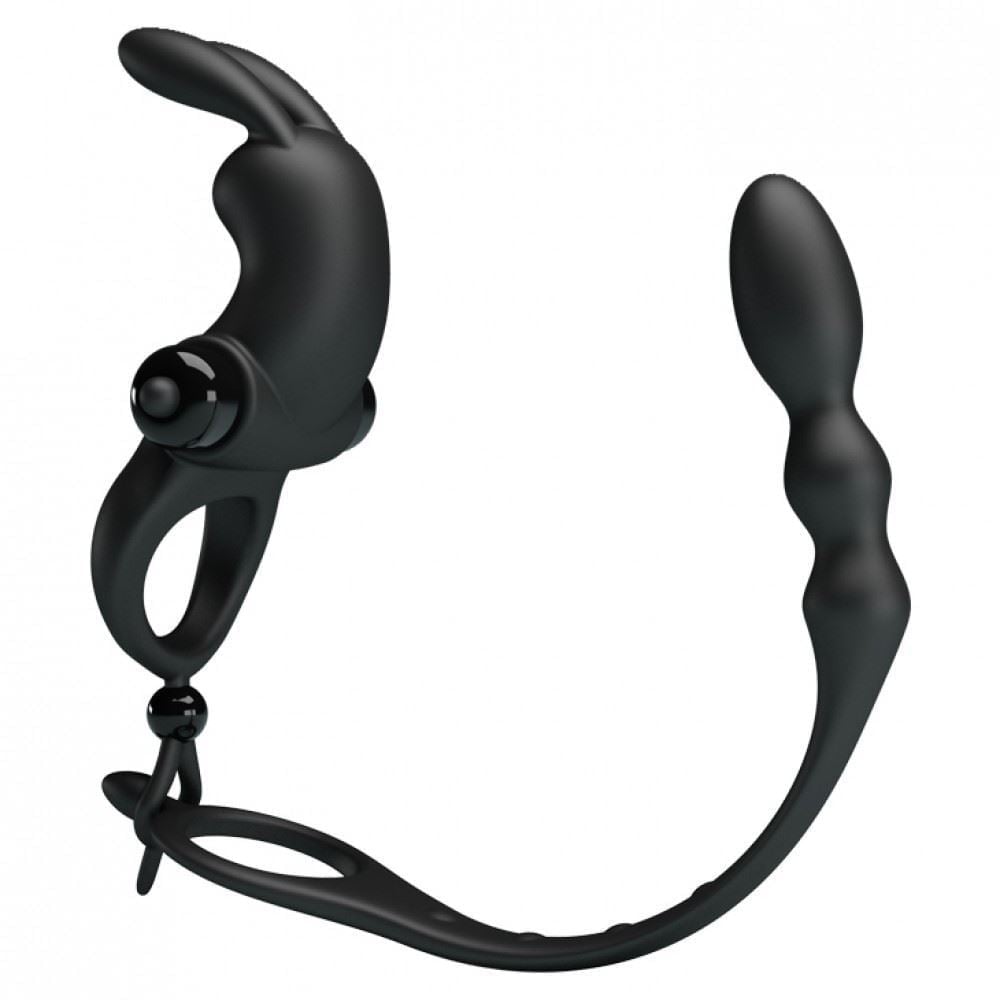 Anel Peniano 12 Vibrações E Plug Anal Estimulador De Próstata Pretty Love - Imagem 3