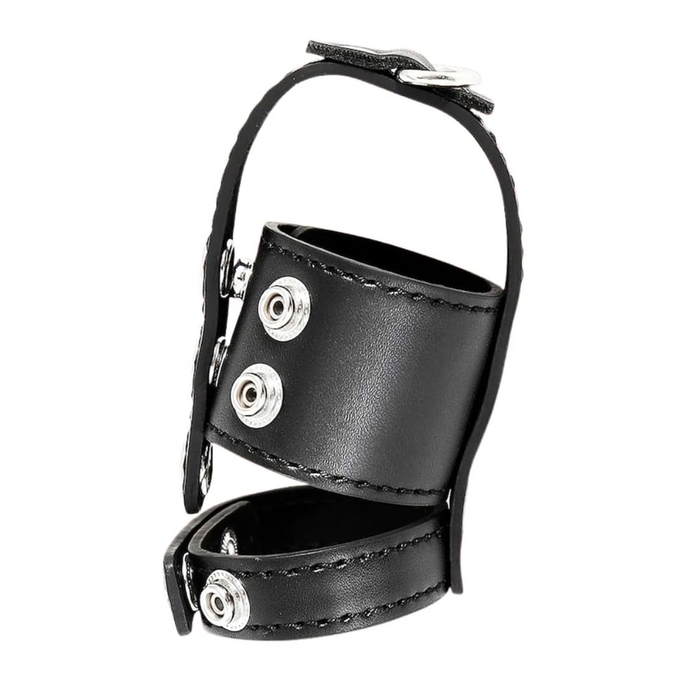 Anel Peniano De Couro Com Guia Para Bondage Vibe Toys - Imagem 3