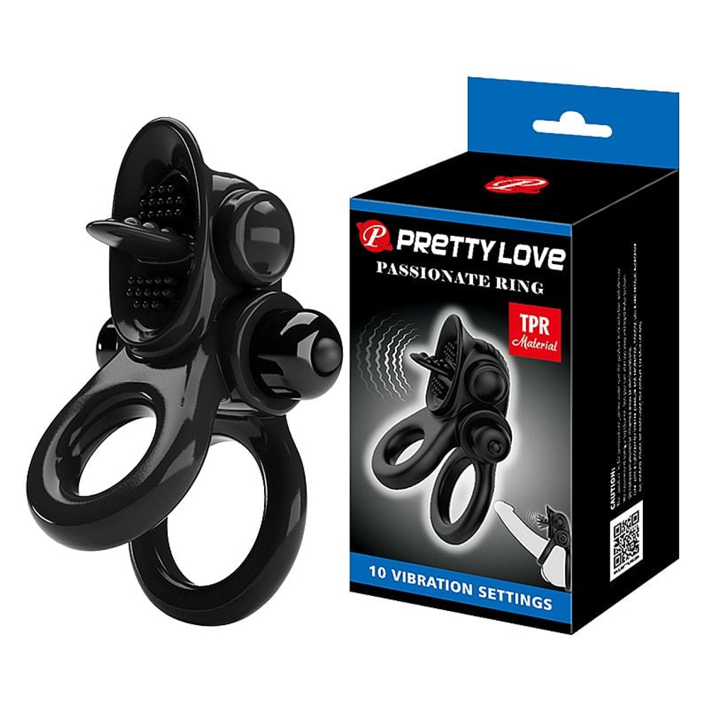 Anel Peniano Duplo 10 Modos De Vibração Pretty Love - Imagem 7