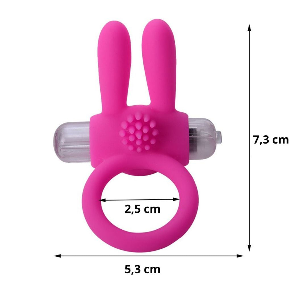 Anel Peniano Rabbit Com Cerdas Massageadoras E Vibração Vibe Toys - Imagem 4