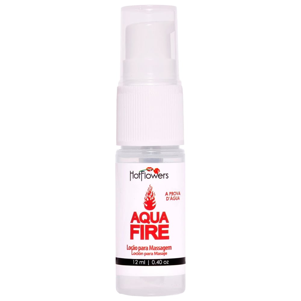 Aqua Fire Lubrificante A Prova D'água 12Ml Hot Flowers - Imagem 2