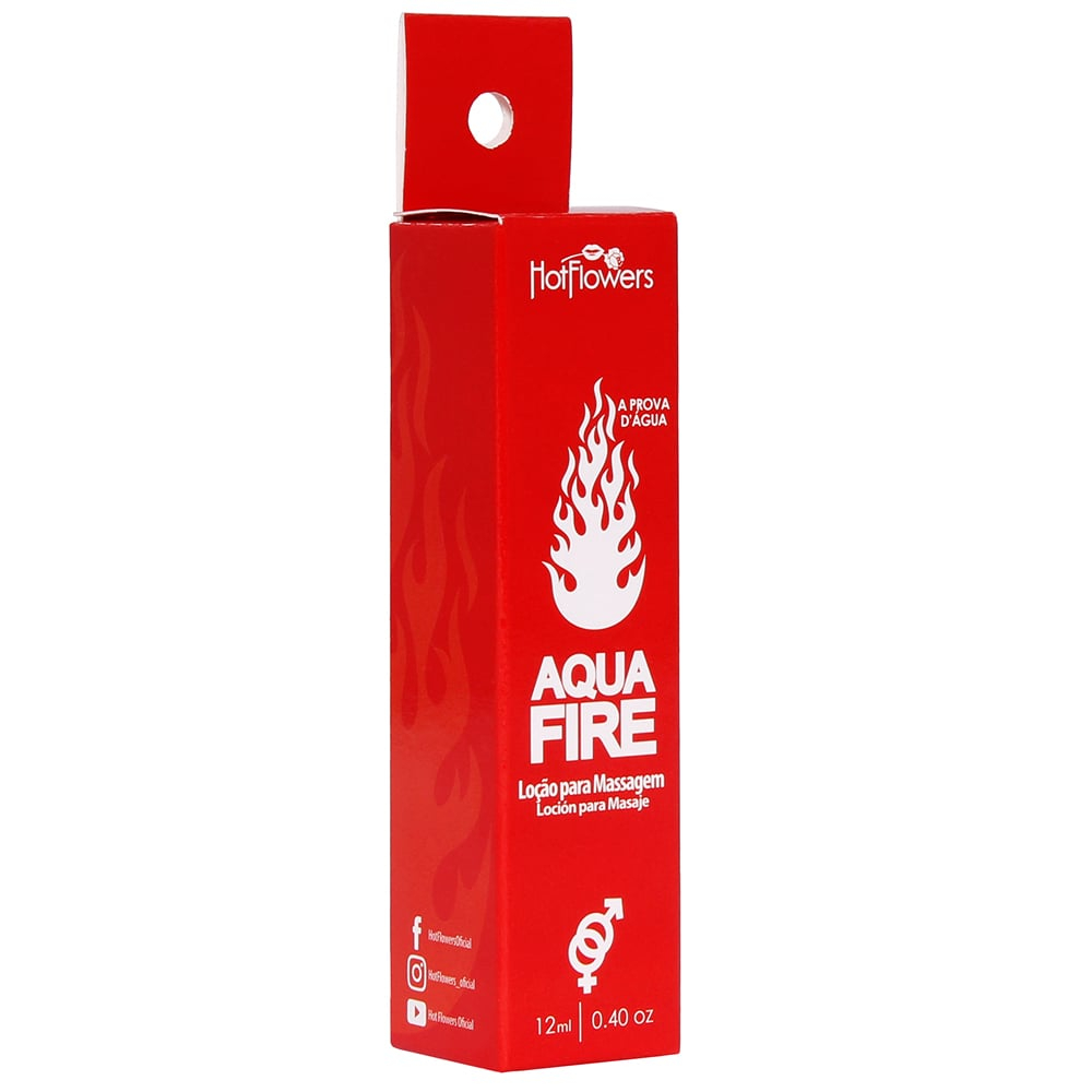 Aqua Fire Lubrificante A Prova D'água 12Ml Hot Flowers - Imagem 3