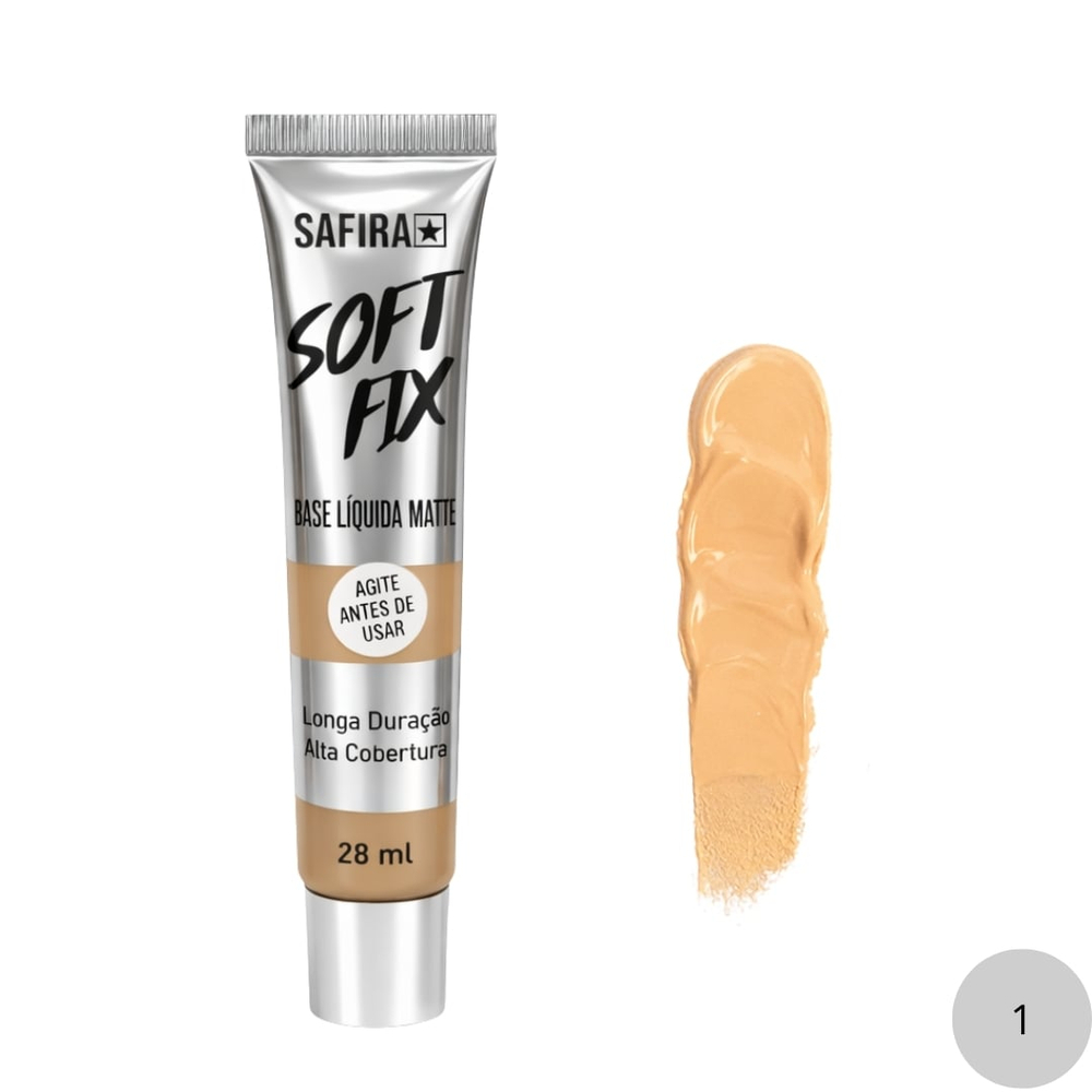 Base Líquida Matte Soft Fix 28Ml Safira Cosméticos - Imagem 2