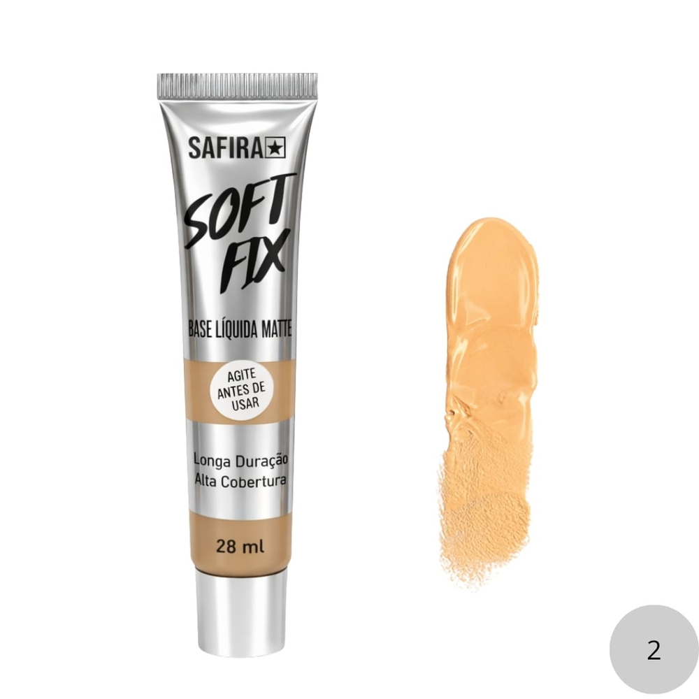 Base Líquida Matte Soft Fix 28Ml Safira Cosméticos - Imagem 3